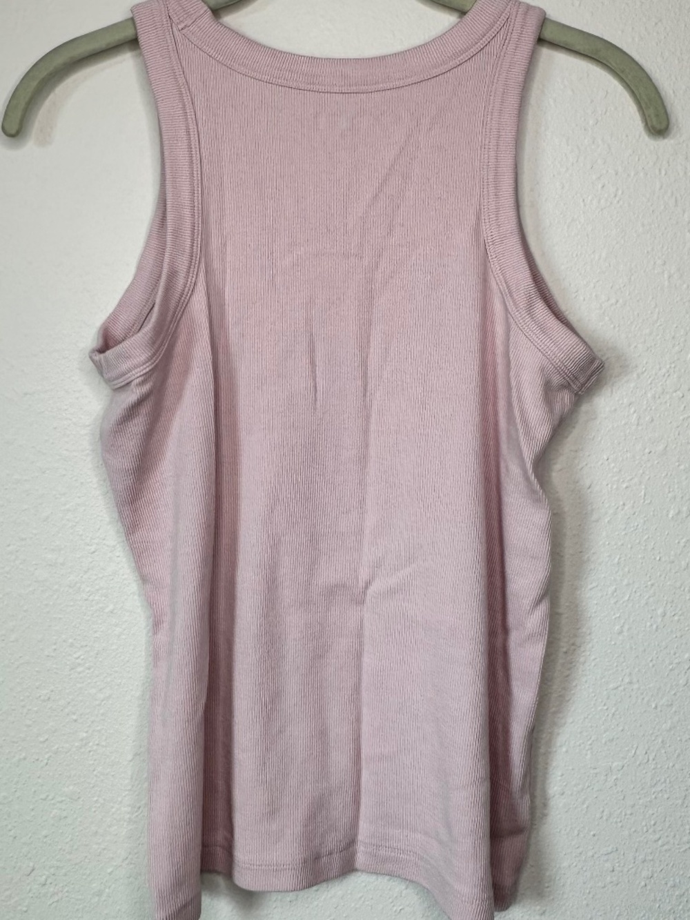 Ann Taylor LOFT Perfect Ribbed Tank, Pink, Size Large